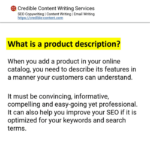 Writing Engaging Product Descriptions