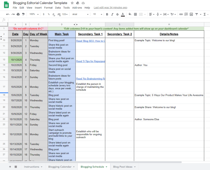 Creating a Blogging Schedule